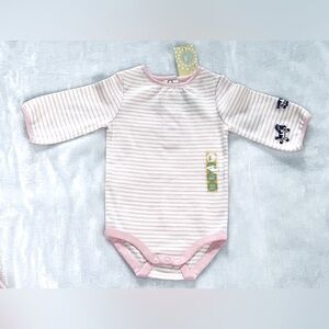 Gymboree SOCK MONKEY & FRIENDS ZEBRA pink stripe onesie 3-6 Mo NWT VINTAGE baby